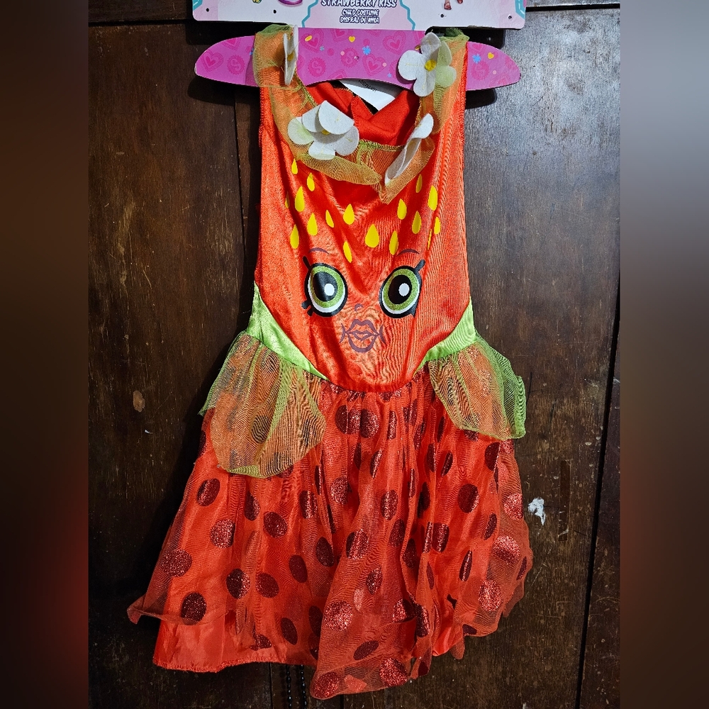 Shopkins Halloween Dress Strawberry Kiss Sz 7-8 M Girls Dress Only